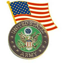 pin 4630 United States Army with American Flag